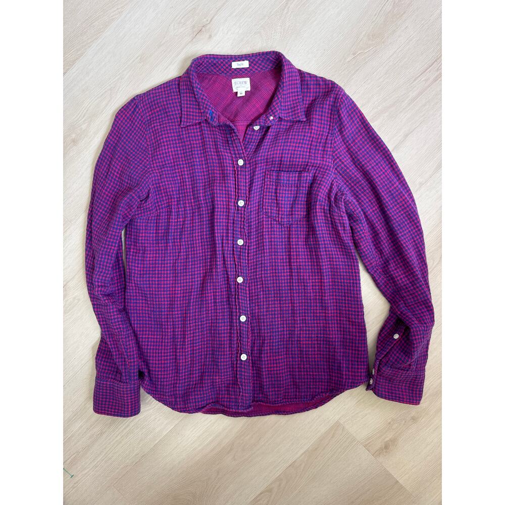 Y2K J. Crew Women's Button-Up Shirt